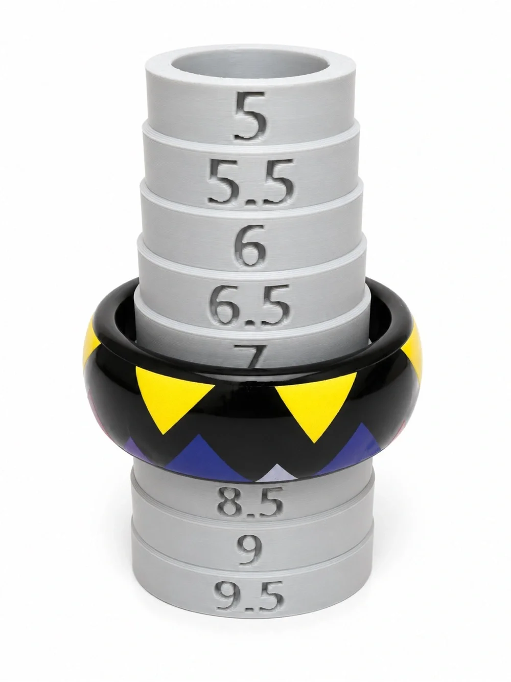 New Geometric Acrylic Bangle Bracelet Black Yellow‎ Colorblock Statement Cuff
